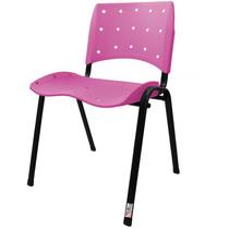 Cadeira Empilhável Plástica Rosa Anatômica - ULTRA Móveis