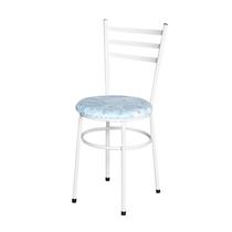 Cadeira Epoxi Branca Para Cozinha Assento Estampado