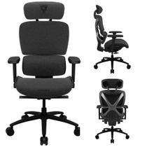 Cadeira Ergnômica Core Modern Azul Para Escritório Gamer Confortável Com Almofadas Para Apoio de Cabeça e Braço Suporta 125Kg