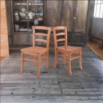 Cadeira Ergode Wood Benjamin Ladder-Back, conjunto de 2 acabamentos em nogueira Cadeira Ergode Wood Benjamin Ladder-Back, conjunto de 2 acabamentos em nogueira