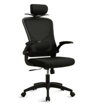 Cadeira Ergonômica de Escritório Giratória com Apoio Lombar, Cervical e Braços Home Office Suporta até 130kg Cadeira Ergonômica de Escritório Giratória com Apoio Lombar, Cervical e Braços Home Office Suporta até 130kg