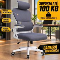 Cadeira Ergonômica De Escritório Giratória Reclinável Com Estofado Suporta 100kg Gamer Home Office - Eagle Force