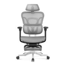 Cadeira Ergonômica Escritório Pike Tela Respirável Apoio de Cabeça Ajustável Regulagem Lombar Braços Ajustáveis Apoio de Pés Altura Regulável NR17