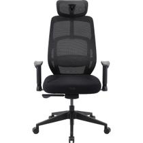 Cadeira Ergonômica TX3 Yama Neue Mesh Base Giratória com Apoio de Cabeça Preta Thunderx4 Cadeira Ergonômica TX3 Yama Neue Mesh Base Giratória com Apoio de Cabeça Preta Thunderx4