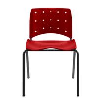 Cadeira Ergoplax Secretaria Fixa Slim Vermelha Plaxmetal Cadeira Ergoplax Secretaria Fixa Slim Vermelha Plaxmetal