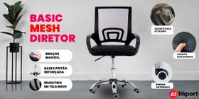 Cadeira Escritório Apoio De Braço Base Cromada Secretária Pc Preto Tecido E Espuma Cadeira Escritório Apoio De Braço Base Cromada Secretária Pc Preto Tecido E Espuma