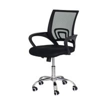 Cadeira Escritório Basic Diretor Tela Mesh Preta Base Giratória Cromada Altura Ajustável Cadeira Escritório Basic Diretor Tela Mesh Preta Base Giratória Cromada Altura Ajustável