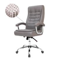 Cadeira Escritório Big Presidente Cinza Mola Ensacada Base G Cadeira Escritório Big Presidente Cinza Mola Ensacada Base G