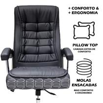 Cadeira Escritório Big Presidente Molas Ensacadas Original - Digo.Casa