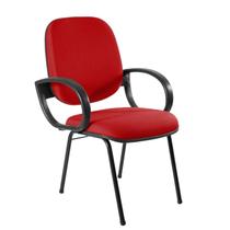 Cadeira Escritório Coletiva Auditório Hotel Fixa Estofada com Braço Orelha Metal