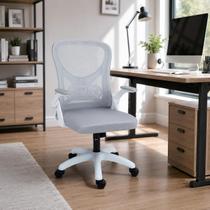 Cadeira Escritório Diretor Office Columbus com Tela Mesh Branco/Cinza Rivatti Cadeira Escritório Diretor Office Columbus com Tela Mesh Branco/Cinza Rivatti