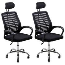 Cadeira Escritório Diretor Tela Mesh Com Encosto De Cabeça com Ebook - Oficial Webshop
