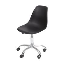 Cadeira Escritório Eames Giratória com Rodízio Dkr Preto