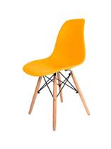 Cadeira Escritório Eames Wood Dsw Eiffel Amarela Salão Quarto Sala Secretária