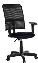Cadeira Escritorio Encosto Em Tela Braço material sintético Azul - Goldflex