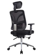 Cadeira Escritório Ergonômica Confortável Reclinável Giratória Corrige Postura Top Seat - Preta