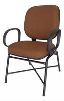 Cadeira Escritório Ergonômica Fixa Obeso Poltrona Giga Plus Size Braço Corsa Conforto E Design Premium Tecido Reforçada 200Kg