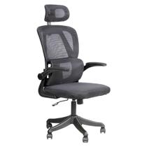 Cadeira Escritório Ergonômica Giratória Apoio Braços e Lombar Syberflex