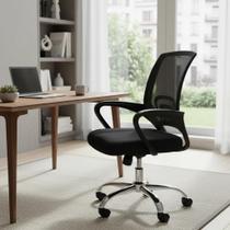 Cadeira Escritorio Ergonomica giratória Apoio De Braço Preto Cadeira Escritorio Ergonomica giratória Apoio De Braço Preto