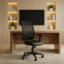 Cadeira Escritório Ergonômica NR17 Giratória Executiva Diretor Secretária Tela Mash New Pop Office Com Rodízios Cadeira Escritório Ergonômica NR17 Giratória Executiva Diretor Secretária Tela Mash New Pop Office Com Rodízios
