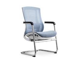 Cadeira Escritório Espera Toda em tela mesh azul Apoio lombar Base Fixa Assento deslizante