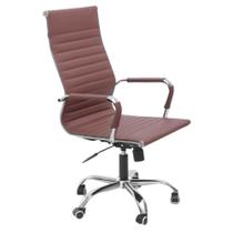 Cadeira Escritório Esteirinha Com Rodinha Fortt Praga Marrom