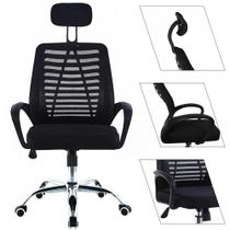 Cadeira Escritório Evolux Giratória Ergonômica Mesh Suporte Cabeça Preta 130kg Cadeira Escritório Evolux Giratória Ergonômica Mesh Suporte Cabeça Preta 130kg