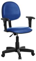 Cadeira Escritório Executiva Com Braço Rj Cor Azul