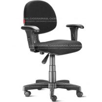 Cadeira Escritório Executiva Com Braços Tecido Preto Cadeira Brasil
