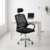 Cadeira Escritório Executiva Ergonômica Encosto Alto Tela Mesh Giratória Ajustável Rodinhas