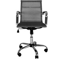 Cadeira Escritorio Executiva Giratoria Premium Prata - MAXOFFICE
