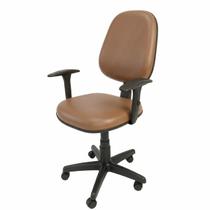 Cadeira Escritório Executiva Giratória Work NR17 Ergonômica material sintético Braços Ajuste Encosto e Altura Home Office Rodízios Cadeira Escritório Executiva Giratória Work NR17 Ergonômica material sintético Braços Ajuste Encosto e Altura Home Office Rodízios