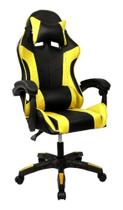 Cadeira Escritório Gamer Amarelo Ergonômica Reclinável C Massageador - Stillus Home