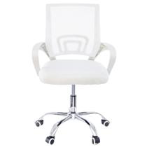 Cadeira Escritório Giratória Arco Branca Mesh Evolux Ergonômica Ajuste Altura 120kg Cadeira Escritório Giratória Arco Branca Mesh Evolux Ergonômica Ajuste Altura 120kg