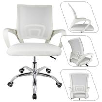 Cadeira Escritório Giratória Branca Mesh Evolux Ergonômica Ajuste Altura 120kg