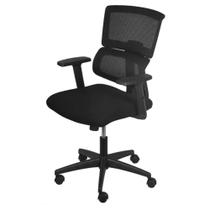 Cadeira Escritório Giratória Diretor Atlanta Assento Tecido Tela Mesh Preta Base Nylon Rodízio Preto Cadeira Escritório Giratória Diretor Atlanta Assento Tecido Tela Mesh Preta Base Nylon Rodízio Preto