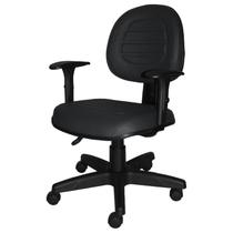 Cadeira Escritório Giratória Diretor Back System Braço Regulável Executiva Metal Preto