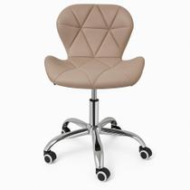 Cadeira Escritório Giratória Eiffel Office Slim Nude Atendimento Conforto