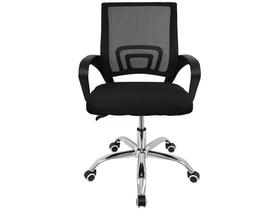 Cadeira Escritório Giratória Ergonômica Arco Mesh Preto Ajuste Altura 120kg