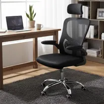 Cadeira Escritório Giratória Ergonômica Rodinhas Braços Ajustavéis