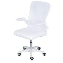 Cadeira Escritório Giratória NR-17 Diretor Bogotá Or Design Tela Mesh Branca Base Rodízio Nylon Branco