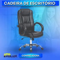 Cadeira Escritório Giratória Office Presidente Preta Estilo e Conforto para Seu Ambiente de Trabalho - EVOLUX