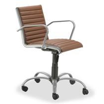 Cadeira Escritório Giratória Terracota Diretor Alezzi Prata