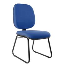 Cadeira Escritório Interlocutor Fixa Estofada Anatômica Base Sky