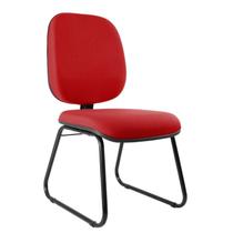 Cadeira Escritório Interlocutor Fixa Estofada Anatômica Base Sky