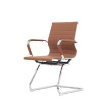Cadeira Escritório Interlocutor Stripes Fixa PU Caramelo