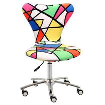 Cadeira Escritório Jacobsen tecido colorido - Poltronas do Sul