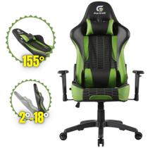 Cadeira Escritório Modelo Gamer Giratória Com Rodinhas Ergonômica Muito Confortável Cor Preta e Vermelha Com Ajuste de Altura Reclinação de 155 Suporta Até 120Kg