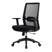 Cadeira Escritório NR-17 Diretor BLM143 Vitalis Blume Tela Mesh Preto Base Rodizio PU