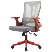 Cadeira Escritório NR-17 Giratória Diretor BLM768D Blume Vermelha Tela Mesh Cinza Base Rodizio Nylon Cadeira Escritório NR-17 Giratória Diretor BLM768D Blume Vermelha Tela Mesh Cinza Base Rodizio Nylon